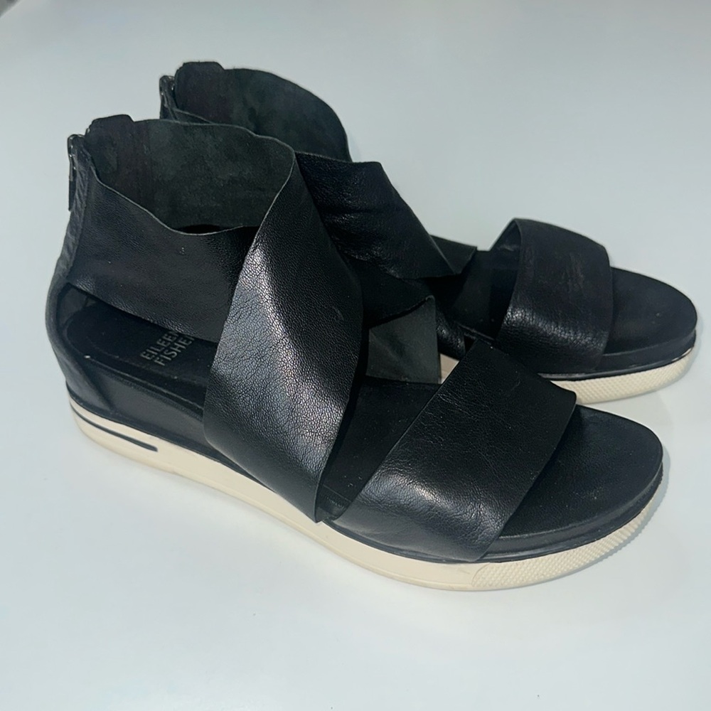 Eileen Fisher Leather Sport Sneaker Sandal size 8.5